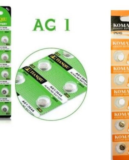 Buton Pil - Saat Lazer Hesap Makinesi Pili 10lu Paket AG1 LR621/LR60 1.55V Buton Pil - Saat Lazer Hesap Makinesi Pili 10lu Paket AG1 LR621/LR60 1.55V