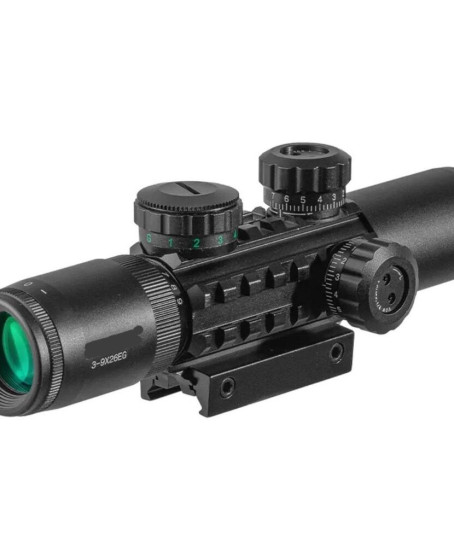 C3-9X26 EG Raylı Çift ışıklı Av Dürbünü  11mm/22mm