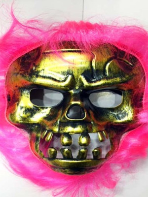 Cadılar Bayramı Pembe Saçlı Maske