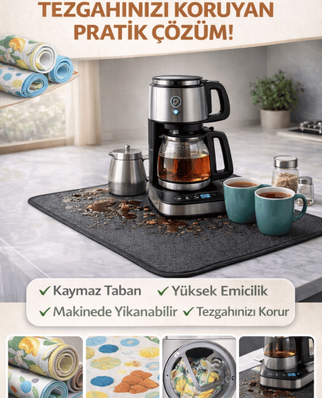 Çay Matı Çay Makinesi % 100 Mikrofiber Altlığı Su Emici Tezgah Koruyucu Kurulama Matı Çay Matı Çay Makinesi % 100 Mikrofiber Altlığı Su Emici Tezgah Koruyucu Kurulama Matı