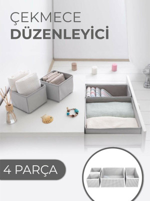 Çekmece Düzenleme Kutu Seti Organizer 4lü Set