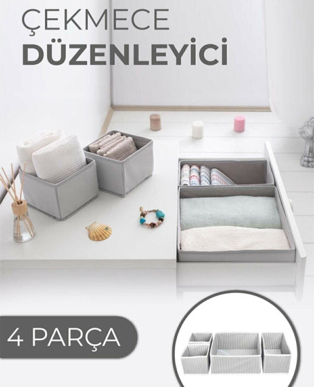 Çekmece Düzenleme Kutu Seti Organizer 4lü Set