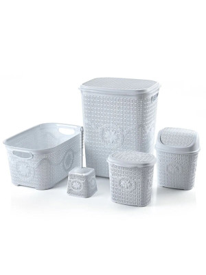 Çeyiz Seti Rattan 5 Parça Örgülü Çeyiz Seti
