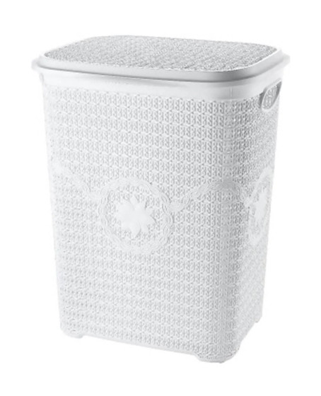5 Parça Örgü Desenli Plastik Banyo Seti Çamaşır Sepeti Deterjanlık Çöp Kovası Klozet Fırçası - Mavi 5 Parça Örgü Desenli Plastik Banyo Seti Çamaşır Sepeti Deterjanlık Çöp Kovası Klozet Fırçası - Mavi