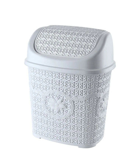 5 Parça Örgü Desenli Plastik Banyo Seti Çamaşır Sepeti Deterjanlık Çöp Kovası Klozet Fırçası - Mavi 5 Parça Örgü Desenli Plastik Banyo Seti Çamaşır Sepeti Deterjanlık Çöp Kovası Klozet Fırçası - Mavi