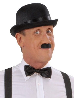 Charlie Chaplin Stil Yetişkin Şapkası – Siyah Melon Parti Şapkası