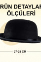 Charlie Chaplin Stil Yetişkin Şapkası – Siyah Melon Parti Şapkası