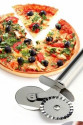 Çİft Başlı Metal Pizza Kesici ve Hamur Ruleti