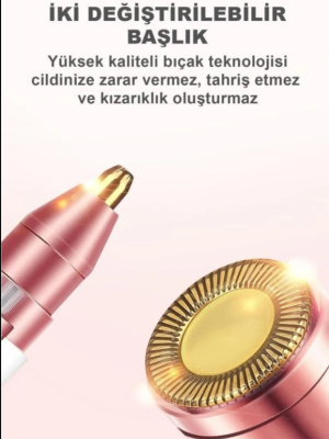 Çift Başlıklı Epilasyon Yüz Çene Işıklı Kıl Tüy Alma Mini Cep Epilasyonu