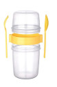 Çift Hazneli - Çatal Kaşıklı Portatif Müsli -Atıştırmalık Kabı 1100 ML Çift Hazneli - Çatal Kaşıklı Portatif Müsli -Atıştırmalık Kabı 1100 ML