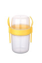 Çift Hazneli - Çatal Kaşıklı Portatif Müsli -Atıştırmalık Kabı 800 ML Çift Hazneli - Çatal Kaşıklı Portatif Müsli -Atıştırmalık Kabı 800 ML