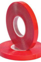 Çift Taraflı Akrilik Silikonize Bant 18 mm x 2 metre Kırmızı VHB