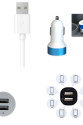 Çift USB Girişli 3.1 Çıkışlı Seyahat Seti Android / Micro Usb Çift USB Girişli 3.1 Çıkışlı Seyahat Seti Android / Micro Usb
