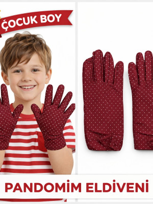 Çocuk Boy Pandomim Eldiveni Beyaz Puantiyeli Bordo Renk Gösteri Eldiveni 23 Nisan 19 Mayıs Çocuk Boy Pandomim Eldiveni Beyaz Puantiyeli Bordo Renk Gösteri Eldiveni 23 Nisan 19 Mayıs