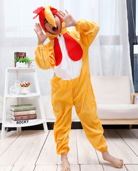 Çocuk Horoz Kostümü - Tavuk Kostümü 2-3 Yaş 80 cm