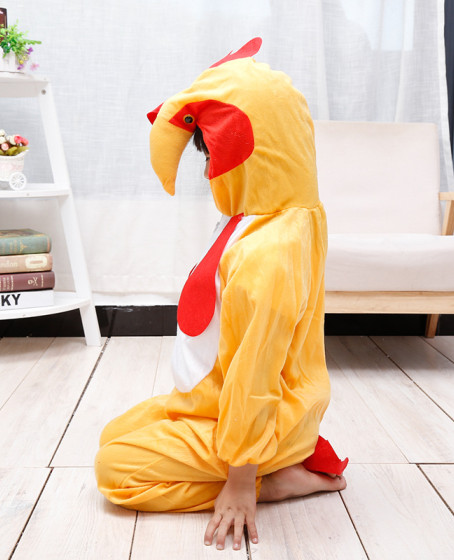 Çocuk Horoz Kostümü - Tavuk Kostümü 2-3 Yaş 80 cm