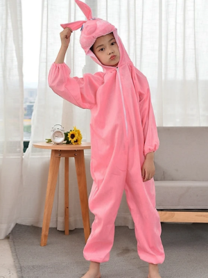 Çocuk Tavşan Kostümü Pembe Renk 4-5 Yaş 100 cm Çocuk Tavşan Kostümü Pembe Renk 4-5 Yaş 100 cm