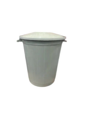 Çöp Kovası 50 Lt Çöp Kovası Kapaklı Büyük Boy Çöp Bidonu Dayanıklı Çöp Kovası - Gri