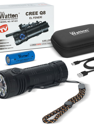 Cree Q8- XQG 8+1 Led Şarjlı El Feneri WT-623