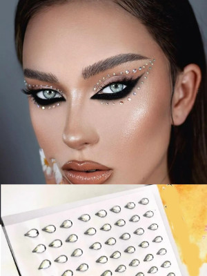 Damla Kristal Işıltılı Sticker Yüz Ve Vücut Makyaj Taşı ( 110 Adet )