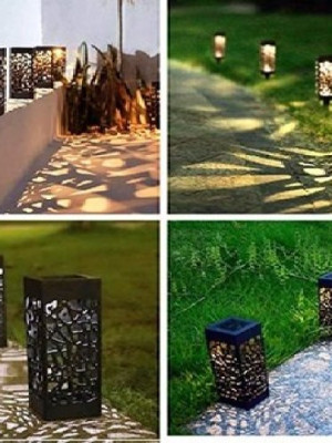Dekoratif Solar Güneş Enerjili Bahçe Aydınlatması Yürüyüş Yolu Seti ( 8 Adet )