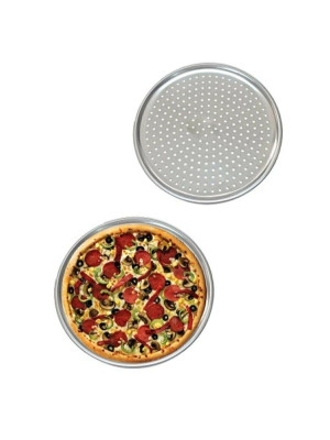 Delikli Çelik Pizza Ve Lahmacun Tepsisi Orta Boy -32  cm