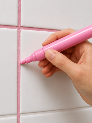 Derz Kalemi Fayans Arası Yenileme Suya Dayanıklı Derz Boyama Kalemi - Pembe