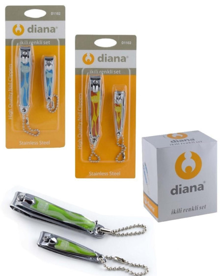 Diana 2 Li Renkli Vakumlu Tırnak Makası