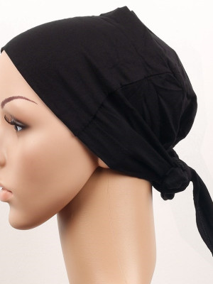 Dikişsiz Bağlamalı Tesettür Bone - Bağlamalı Bandana