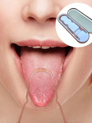 Dil Plağı Temizleme Aparatı - Dil Bakır Oil Pulling