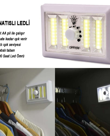 Dimmerli Işık Seviyesi Ayarlanabilir Ledli Lamba Wt-383