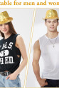 Disko Star Altın Gold Payetli Fötr Şapka Yetişkin Boy Disko Star Altın Gold Payetli Fötr Şapka Yetişkin Boy