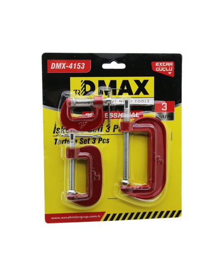 3PCS MİNİ İŞKENCE MENGENE SETİ ÇELİK KARBON 25-50-75MM