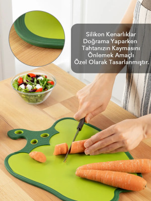 Dolma Biber Figürlü Kaydırmaz Kesme Tahtası Doğrama Panosu
