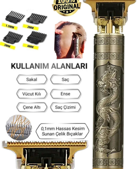 Dragon Çelik Kasa Profesyonel Saç Sakal Ense Çizim Tüm Vücut Tüyü Lazer Öncesi Tıraş Makinesi Dragon Çelik Kasa Profesyonel Saç Sakal Ense Çizim Tüm Vücut Tüyü Lazer Öncesi Tıraş Makinesi