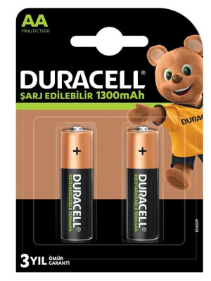 Duracell 1.2V 1300mAh AA Şarj Edilebilir Kalem Pil 2'li Paket