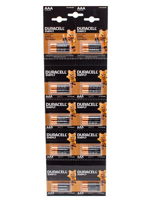 Duracell 1.5V İnce AAA 20'li Alkalin Pil LR03/MN20 Duracell 1.5V İnce AAA 20'li Alkalin Pil LR03/MN20