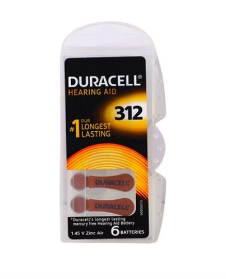 Duracell 312 Numara İşitme Cihazı Pili 6'lı Paket