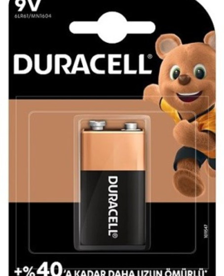 Duracell 9V Alkalin Pil