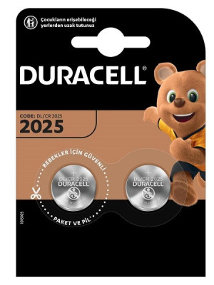 Duracell CR2025 3V Lityum Pil 2'li Paket