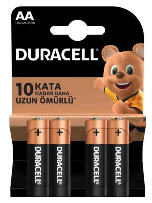 Duracell LR6 AA Alkalin Kalem Pil 4'lü Paket Duracell LR6 AA Alkalin Kalem Pil 4'lü Paket