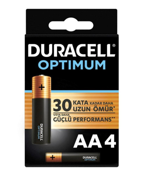 Duracell Optimum Alkalin AA Kalem Pil 4'Lü Paket