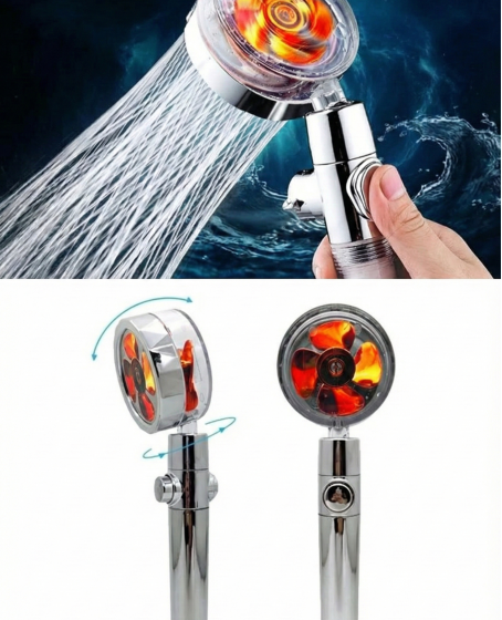 Duş Başlığı Turbo Pervaneli Serinletici Tasarım Duş Başlığı Turbo Pervaneli Serinletici Tasarım