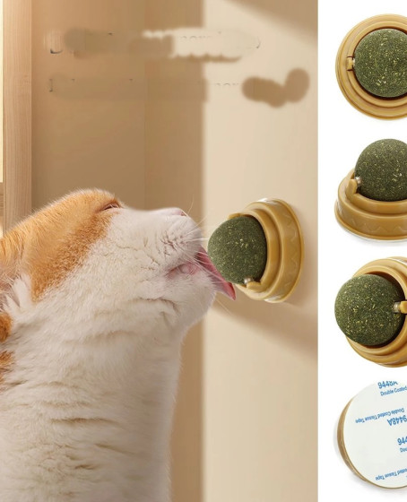 Duvara Yapışan Dönen Kedi Nanesi Cat Oyun Topu Doğal Kedi Oyuncağı Duvara Yapışan Dönen Kedi Nanesi Cat Oyun Topu Doğal Kedi Oyuncağı