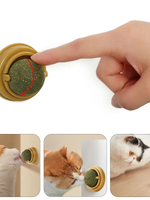 Duvara Yapışan Dönen Kedi Nanesi Cat Oyun Topu Doğal Kedi Oyuncağı Duvara Yapışan Dönen Kedi Nanesi Cat Oyun Topu Doğal Kedi Oyuncağı