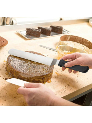 Eğik Pasta Sıvama Spatulası Metal 33 Cm
