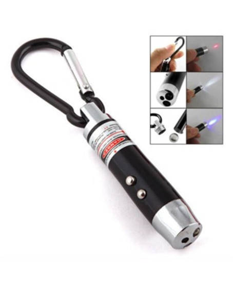El Feneri Anahtarlık Işıklı Anahtarlık 3 Fonksyonlu Lazer Led Fener