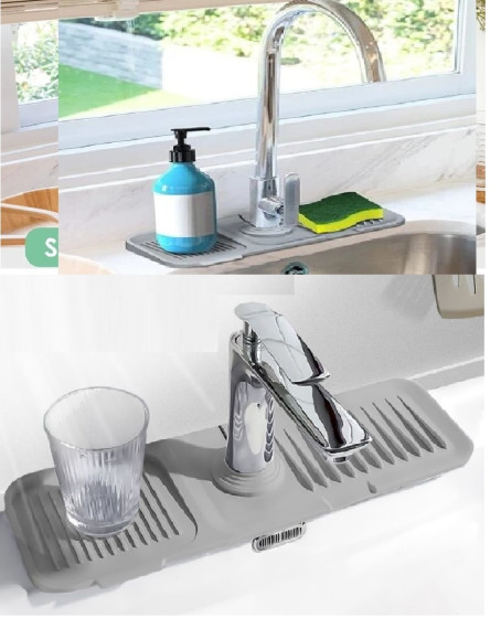 Elastik Mutfak Banyo Musluk Matı Düzenleyici Kaydırmaz Taban Organizer Lavabo Kenar Matı Elastik Mutfak Banyo Musluk Matı Düzenleyici Kaydırmaz Taban Organizer Lavabo Kenar Matı