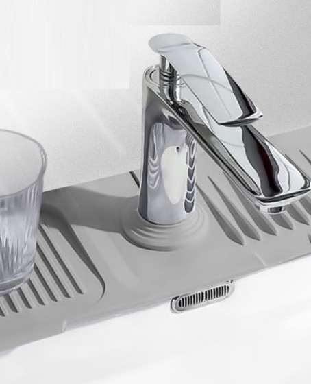 Elastik Mutfak Banyo Musluk Matı Düzenleyici Kaydırmaz Taban Organizer Lavabo Kenar Matı Elastik Mutfak Banyo Musluk Matı Düzenleyici Kaydırmaz Taban Organizer Lavabo Kenar Matı