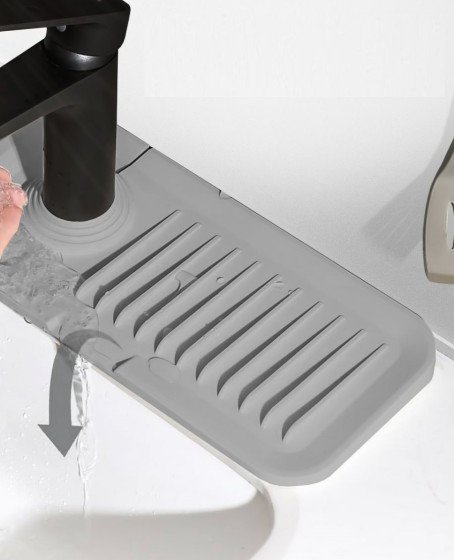 Elastik Mutfak Banyo Musluk Matı Düzenleyici Kaydırmaz Taban Organizer Lavabo Kenar Matı Elastik Mutfak Banyo Musluk Matı Düzenleyici Kaydırmaz Taban Organizer Lavabo Kenar Matı